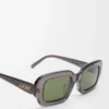 Lunettes de soleil rectangulaires Slim grises