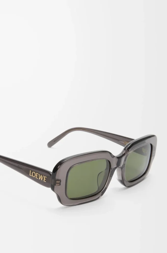 Lunettes de soleil rectangulaires Slim grises