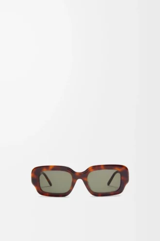 Lunettes de soleil rectangulaires Slim Havane