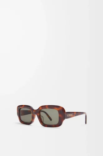 Lunettes de soleil rectangulaires Slim Havane
