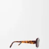 Lunettes de soleil rectangulaires Slim Havane