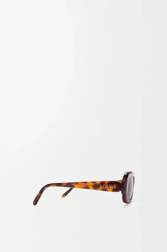 Lunettes de soleil rectangulaires Slim Havane