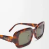 Lunettes de soleil rectangulaires Slim Havane