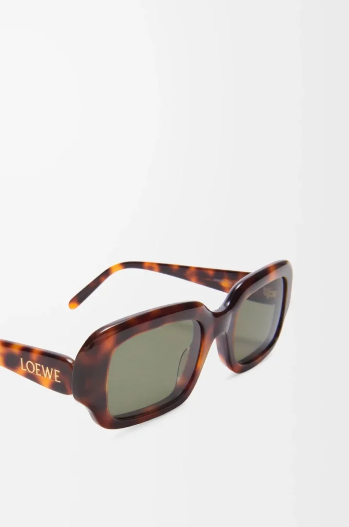 Lunettes de soleil rectangulaires Slim Havane