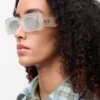 Lunettes de soleil rectangulaires White