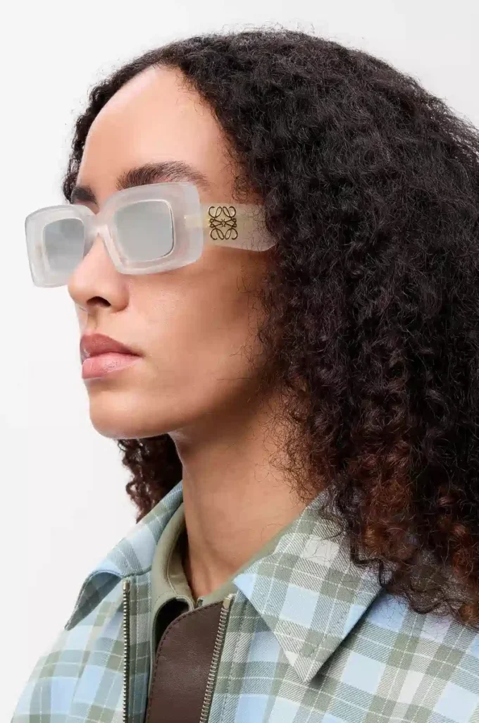 Lunettes de soleil rectangulaires White