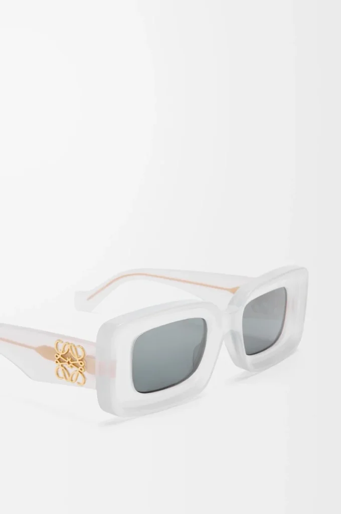 Lunettes de soleil rectangulaires White