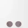 Lunettes de soleil rondes Slim Blanc/Ivoire