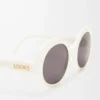 Lunettes de soleil rondes Slim Blanc/Ivoire