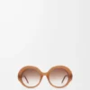 Lunettes de soleil rondes Slim Light Caramel