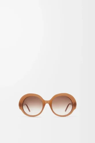 Lunettes de soleil rondes Slim Light Caramel