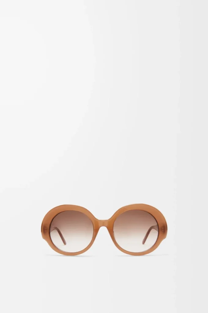 Lunettes de soleil rondes Slim Light Caramel
