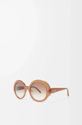 Lunettes de soleil rondes Slim Light Caramel