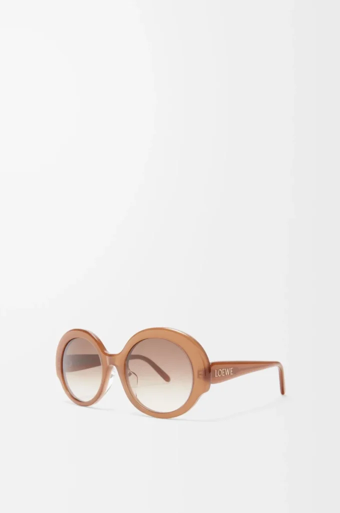 Lunettes de soleil rondes Slim Light Caramel