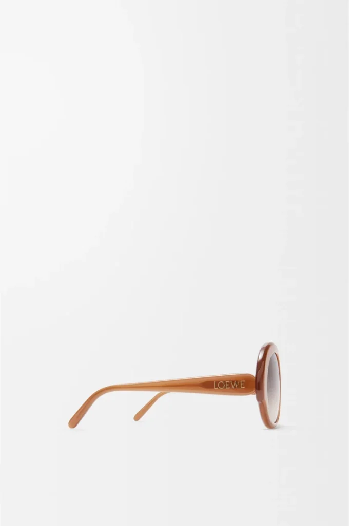 Lunettes de soleil rondes Slim Light Caramel