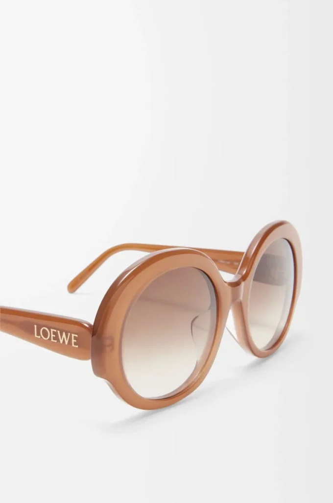 Lunettes de soleil rondes Slim Light Caramel