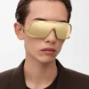 Lunettes de soleil Shield Mask dorées