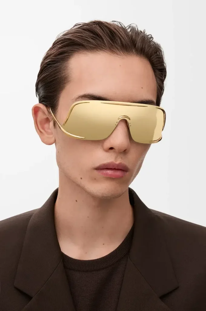Lunettes de soleil Shield Mask dorées