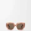 Lunettes de soleil Square Screen Marble Dark Pink