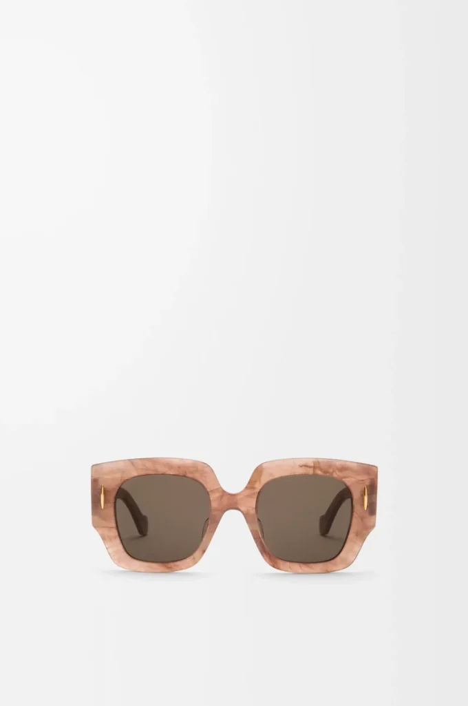 Lunettes de soleil Square Screen Marble Dark Pink