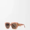 Lunettes de soleil Square Screen Marble Dark Pink