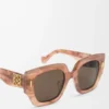 Lunettes de soleil Square Screen Marble Dark Pink