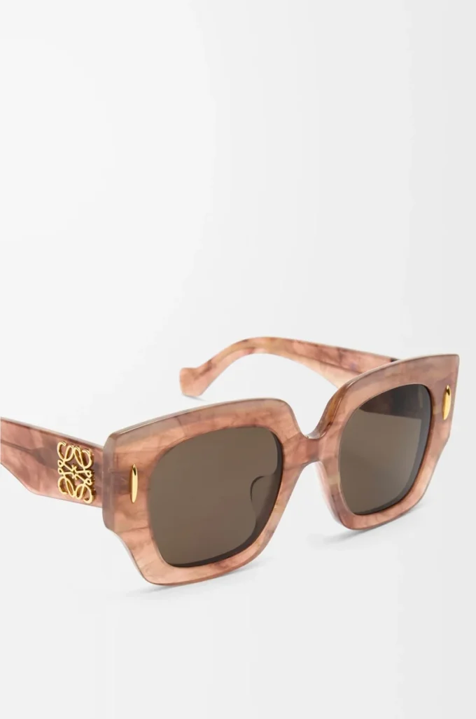 Lunettes de soleil Square Screen Marble Dark Pink