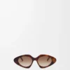 Lunettes de soleil Triangle Slim Havana