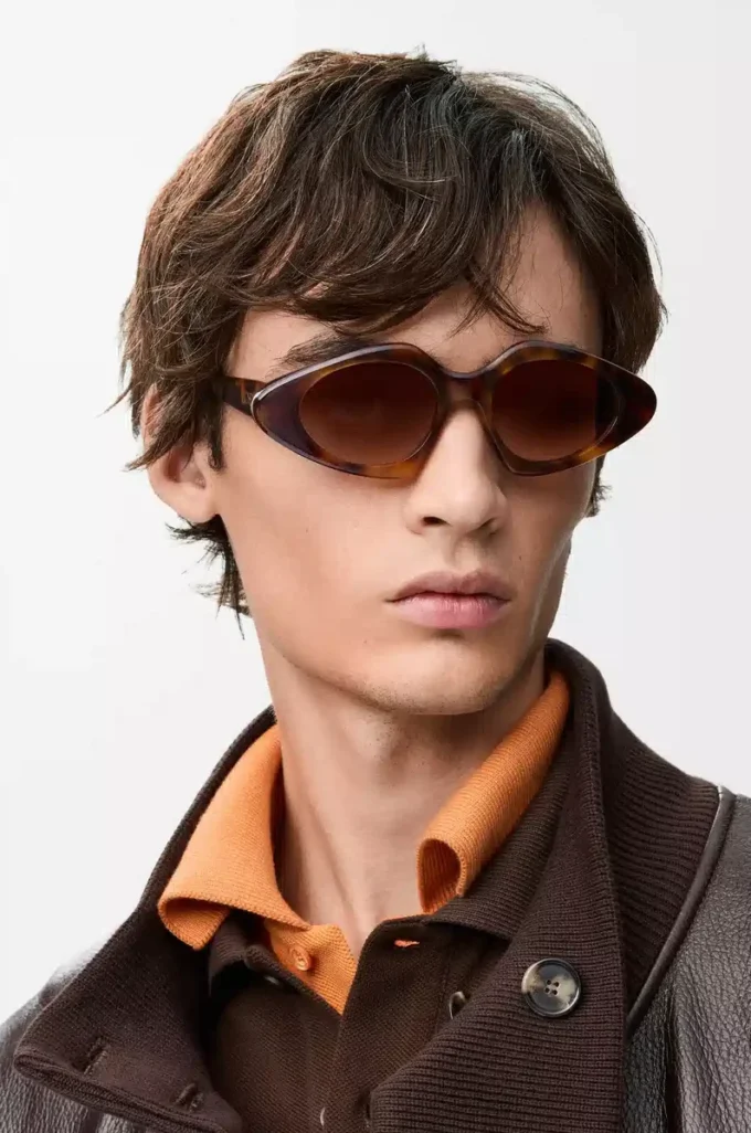 Lunettes de soleil Triangle Slim Havana
