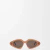Lunettes de soleil Triangle Slim Milky Caramel