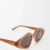 Lunettes de soleil Triangle Slim Milky Caramel