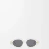 Lunettes de soleil Triangle Slim Milky Ivory