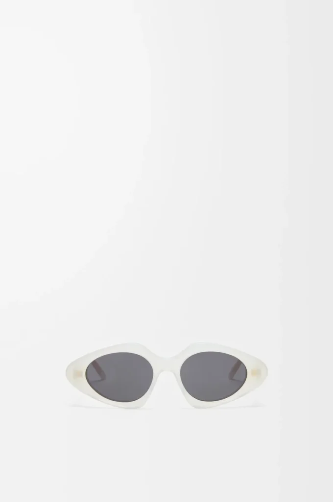 Lunettes de soleil Triangle Slim Milky Ivory