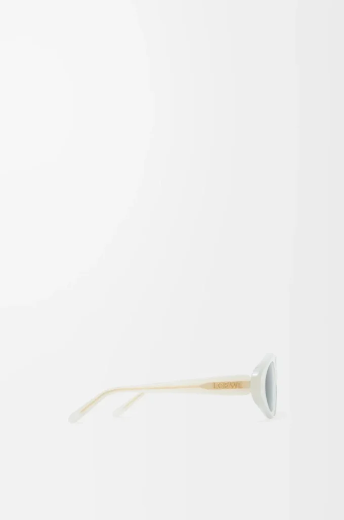 Lunettes de soleil Triangle Slim Milky Ivory