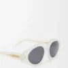 Lunettes de soleil Triangle Slim Milky Ivory