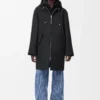 Manteau à capuche en laine Noir Manteau à capuche en laine Noir