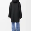 Manteau à capuche en laine Noir Manteau à capuche en laine Noir
