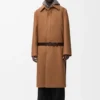 Manteau ceinturé en laine Camel/Marron Manteau ceinturé en laine Camel/Marron