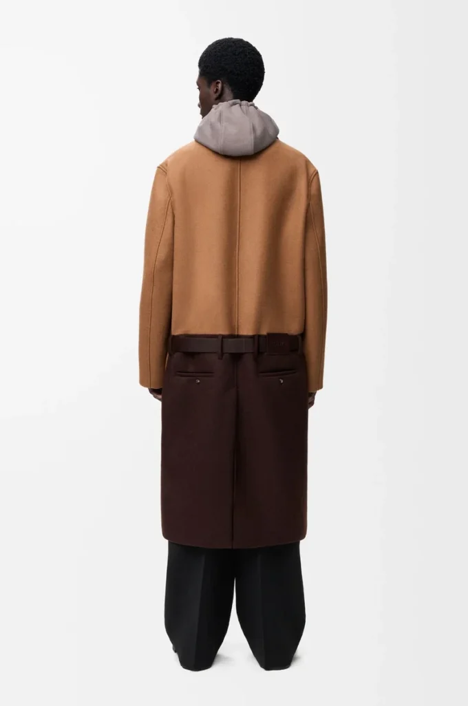 Manteau ceinturé en laine Camel/Marron Manteau ceinturé en laine Camel/Marron