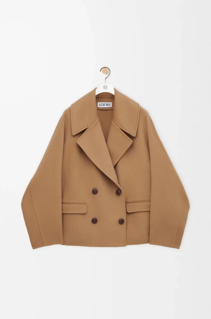 Manteau court en laine Camel Manteau court en laine Camel