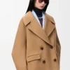 Manteau court en laine Camel Manteau court en laine Camel