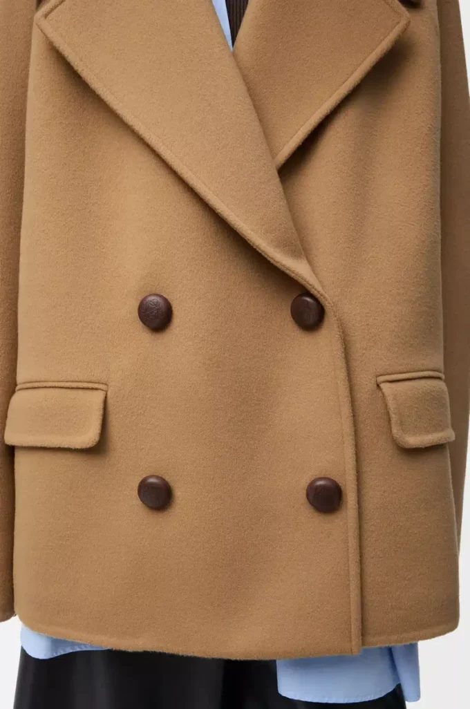Manteau court en laine Camel Manteau court en laine Camel