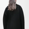Manteau court en laine Noir