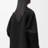 Manteau court en laine Noir