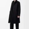 Manteau en coton et laine Noir Manteau en coton et laine Noir