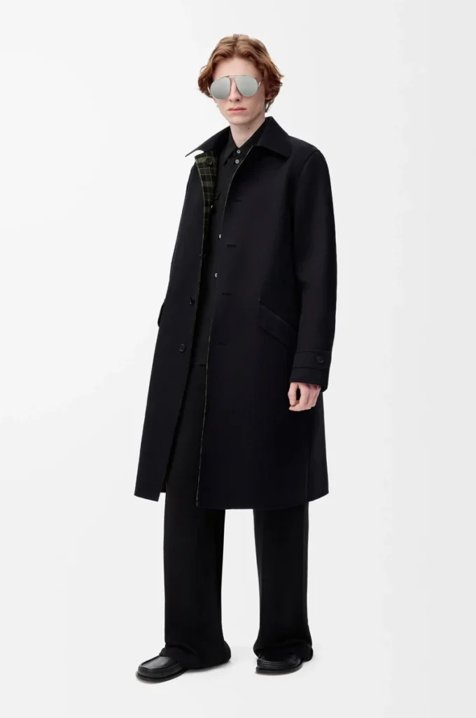 Manteau en coton et laine Noir Manteau en coton et laine Noir