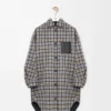 Manteau en laine et cachemire Beige/Gris