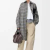 Manteau en laine et cachemire Beige/Gris