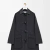 Manteau en laine et cachemire Charcoal Melange