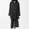 Manteau en laine et cachemire Charcoal Melange